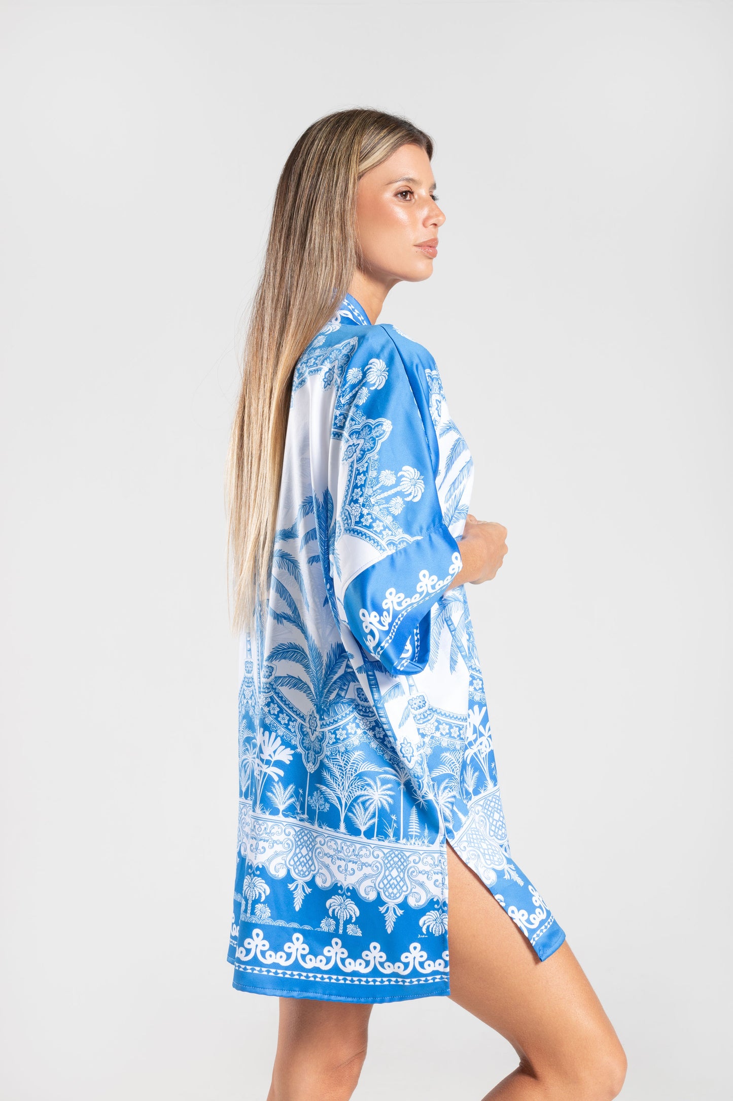 KIMONO ESTAMPADO AZUL