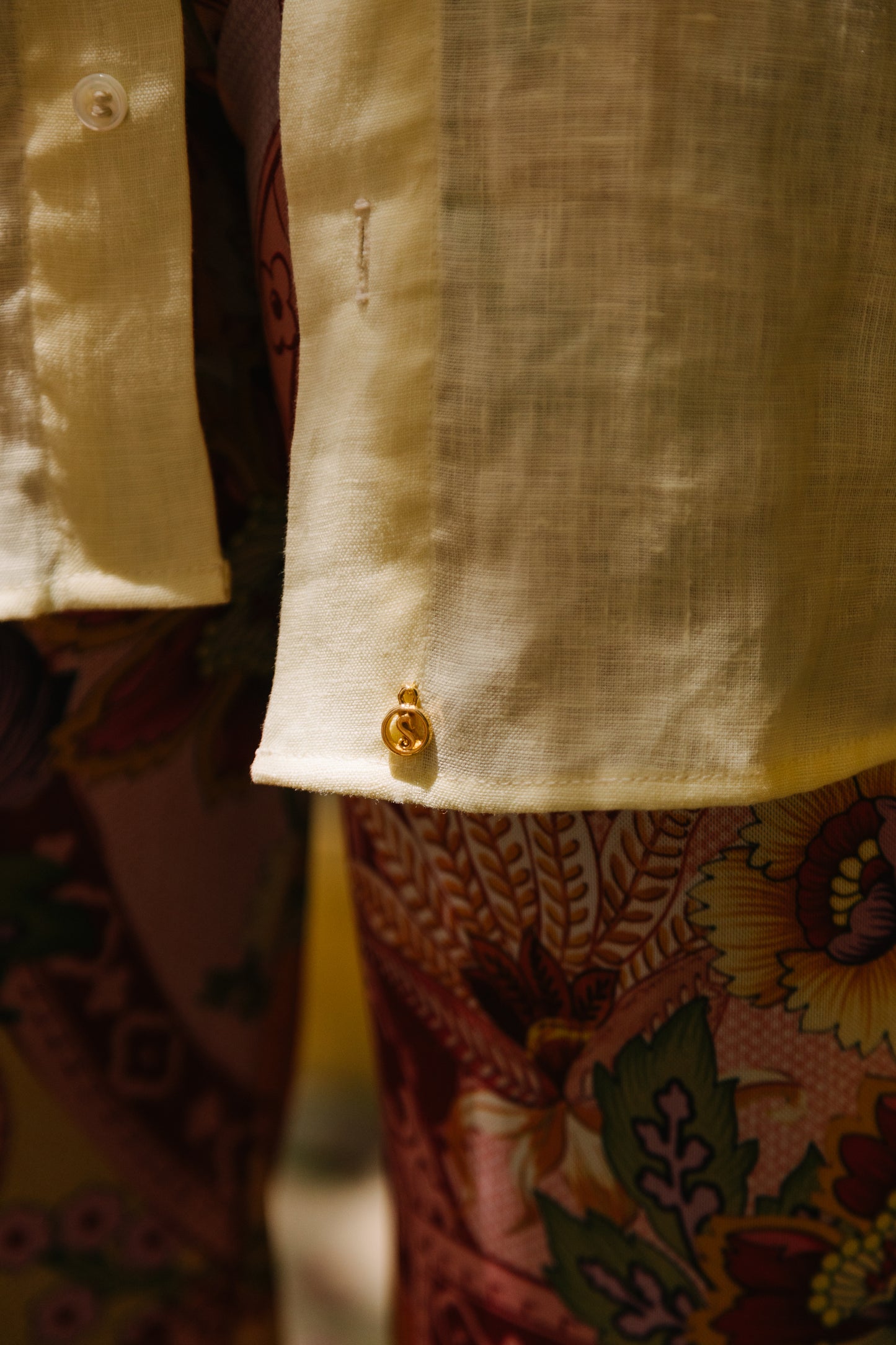 CAMISÓN LINO FIORA AMARILLO