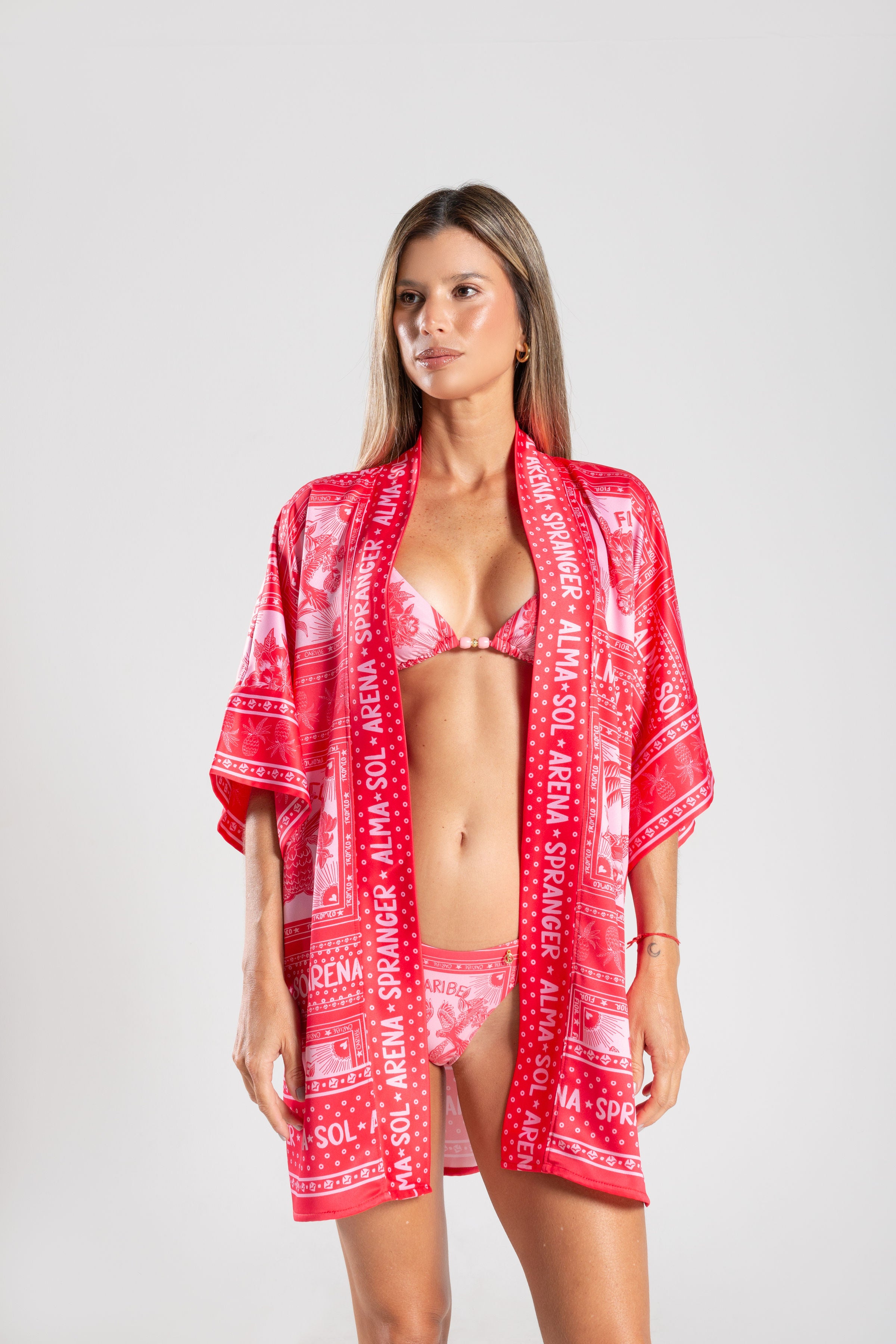 KIMONO ESTAMPADO ROJO