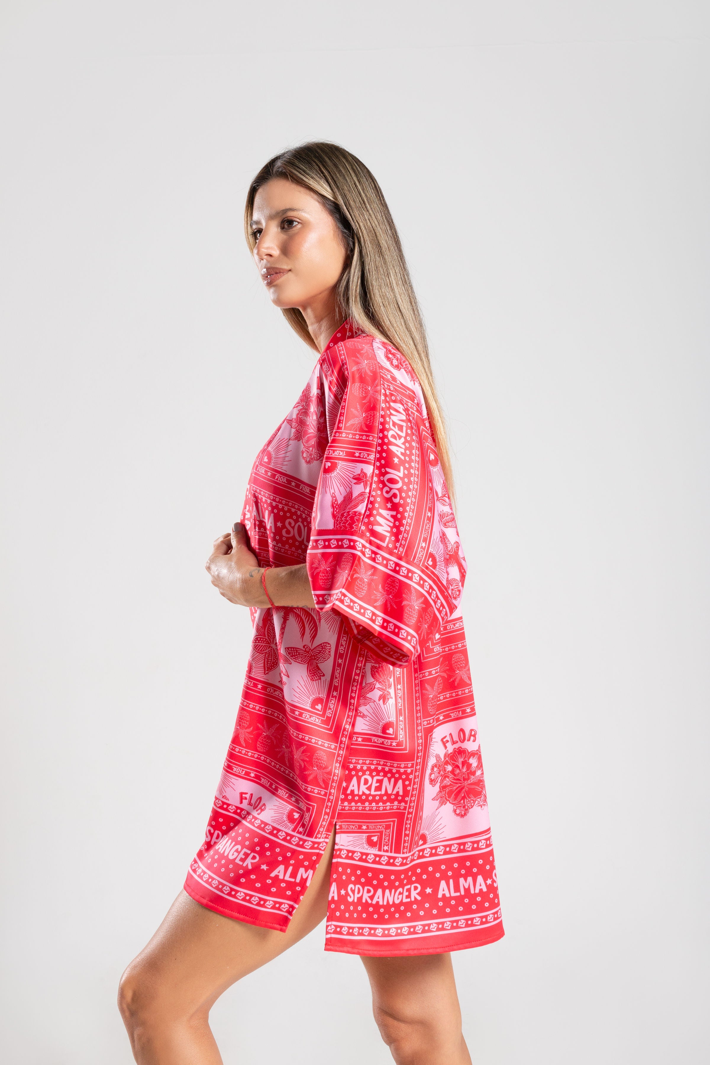 KIMONO ESTAMPADO ROJO