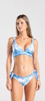 BIKINI DEPORTIVO ESTAMPADO AZUL
