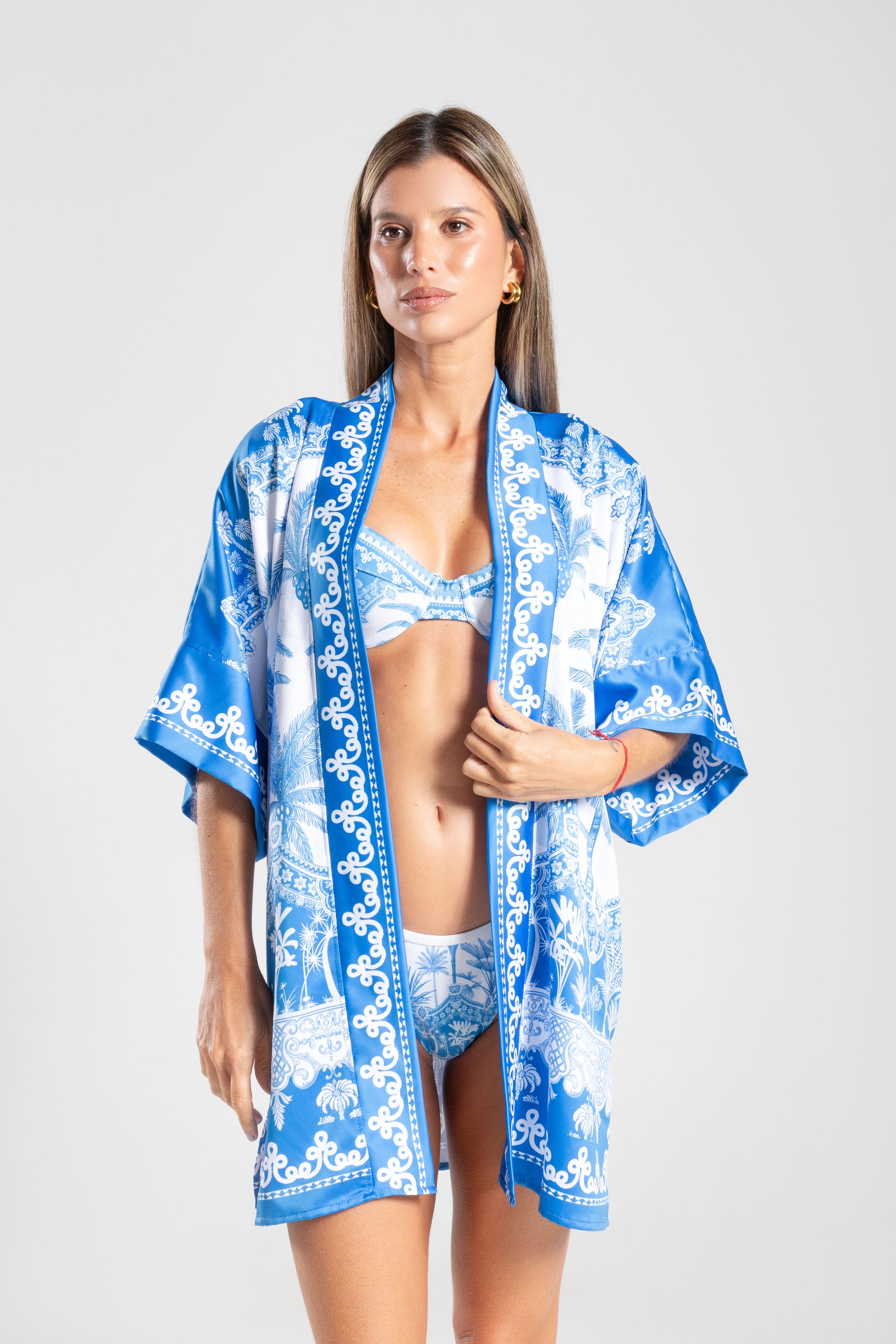 KIMONO ESTAMPADO AZUL