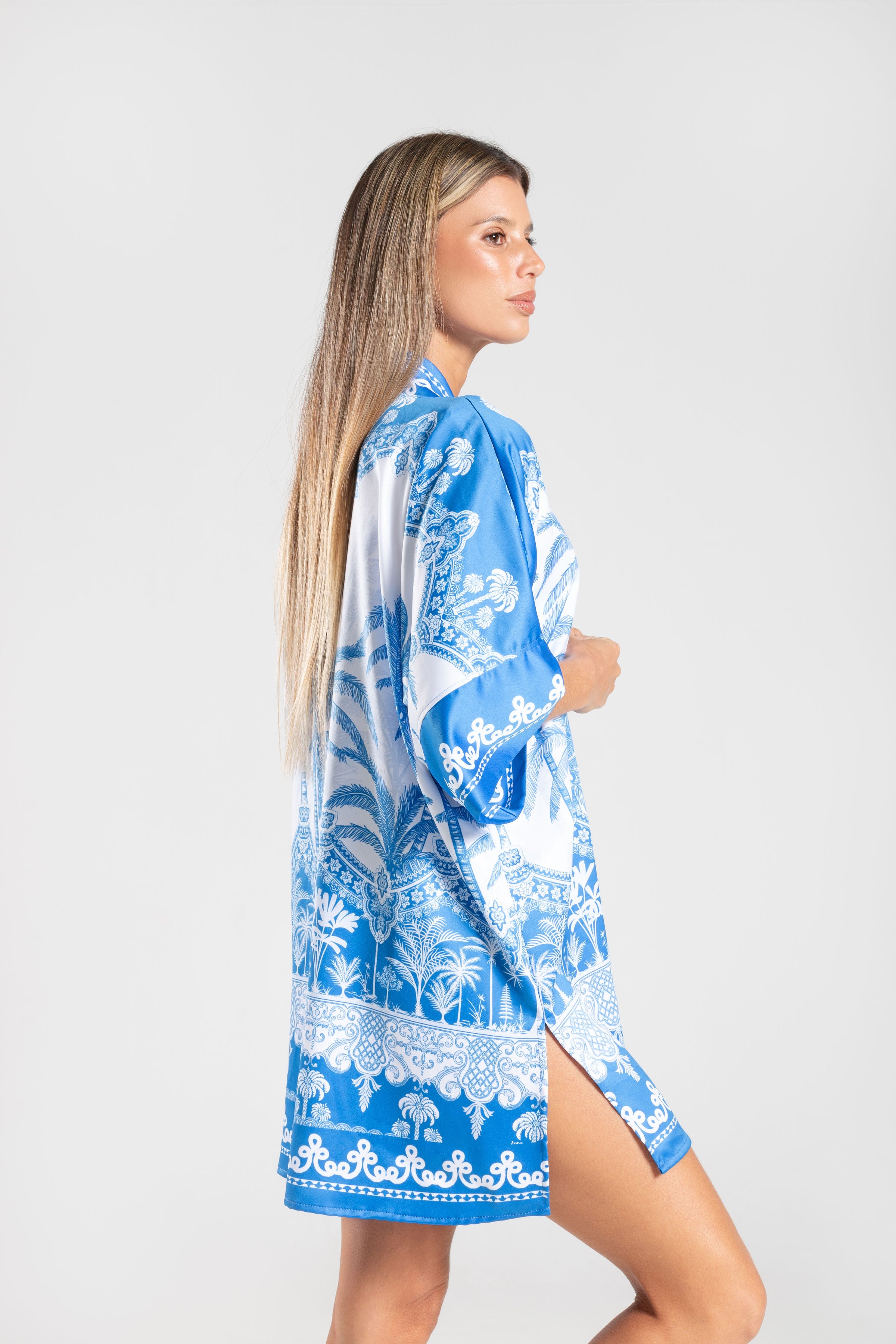 KIMONO ESTAMPADO AZUL