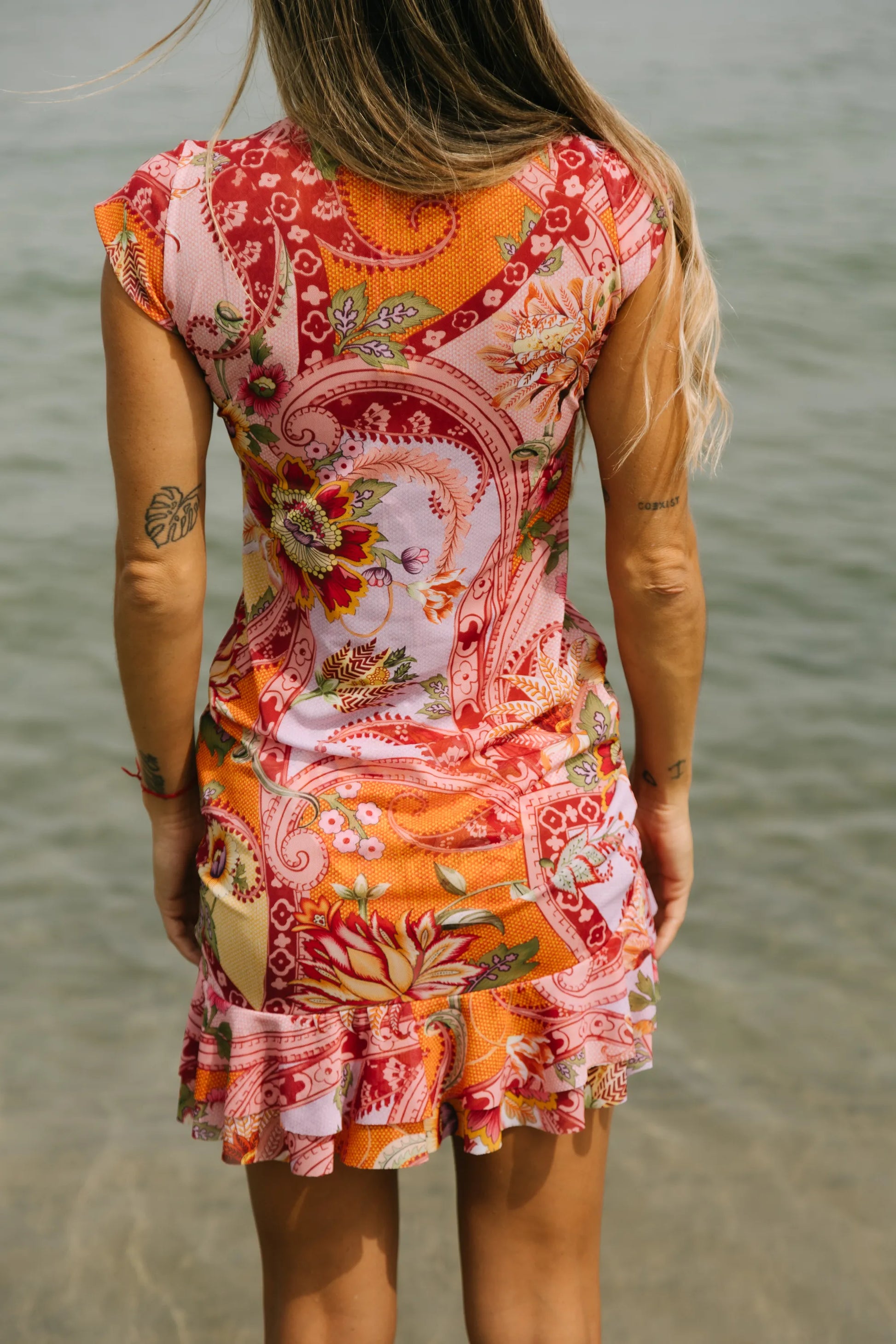 Vestido Fiora Paisley Mesh