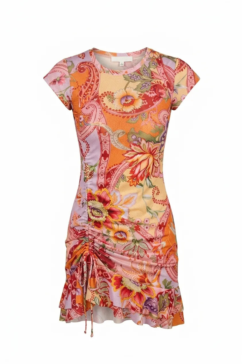 Vestido Fiora Paisley Mesh