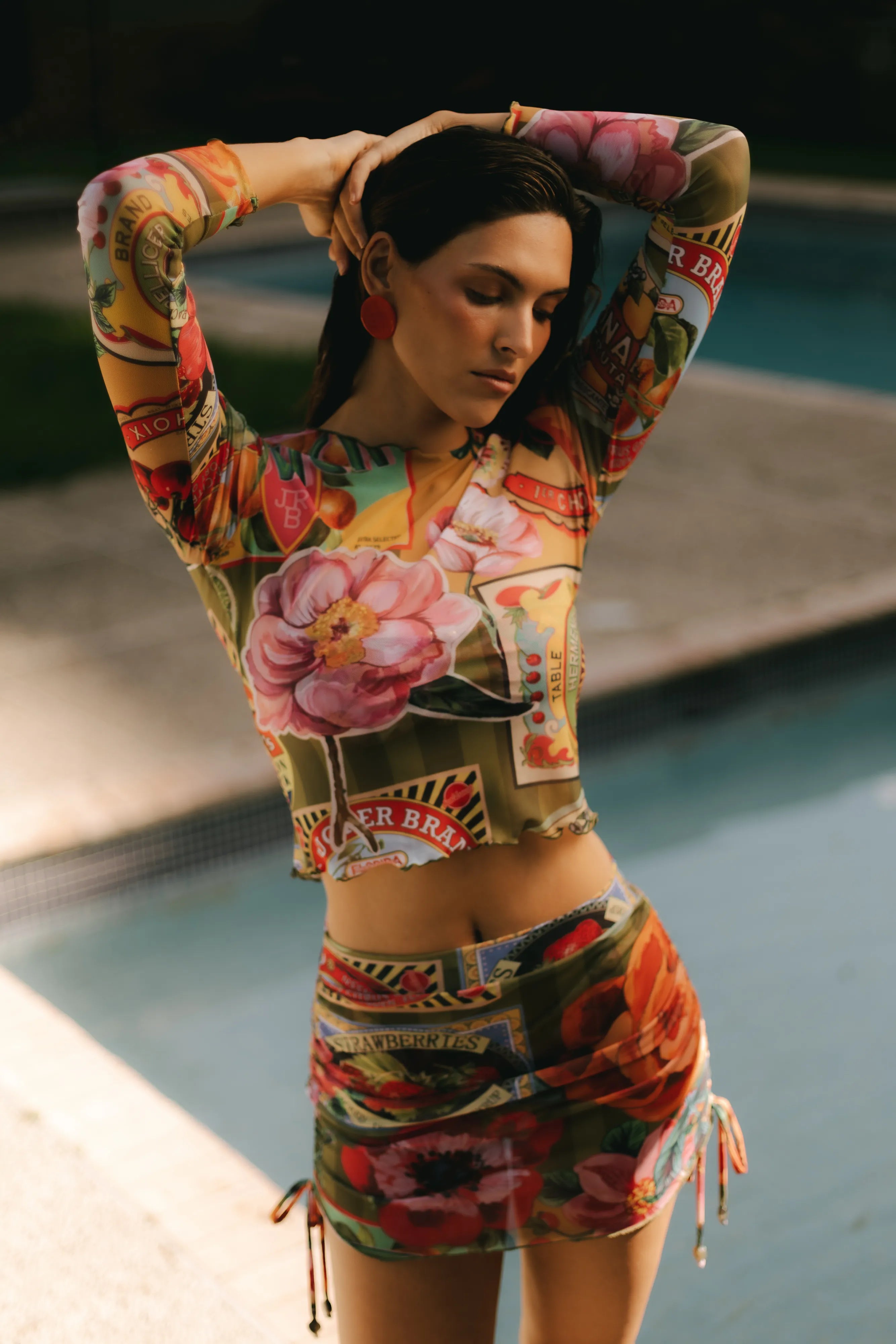 Camiseta mesh, Falda ajustable mesh