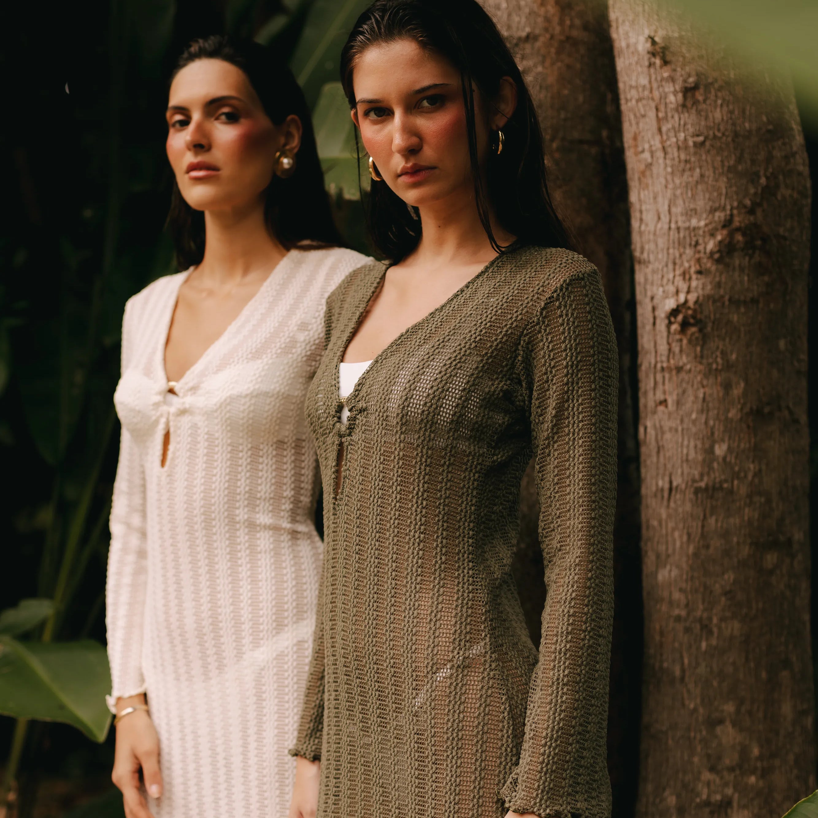 Vestido Largo Tejido-  mesh crochet