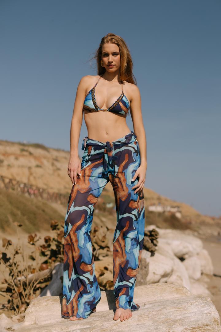 PANTALÓN ESTAMPADO ÍNDIGO