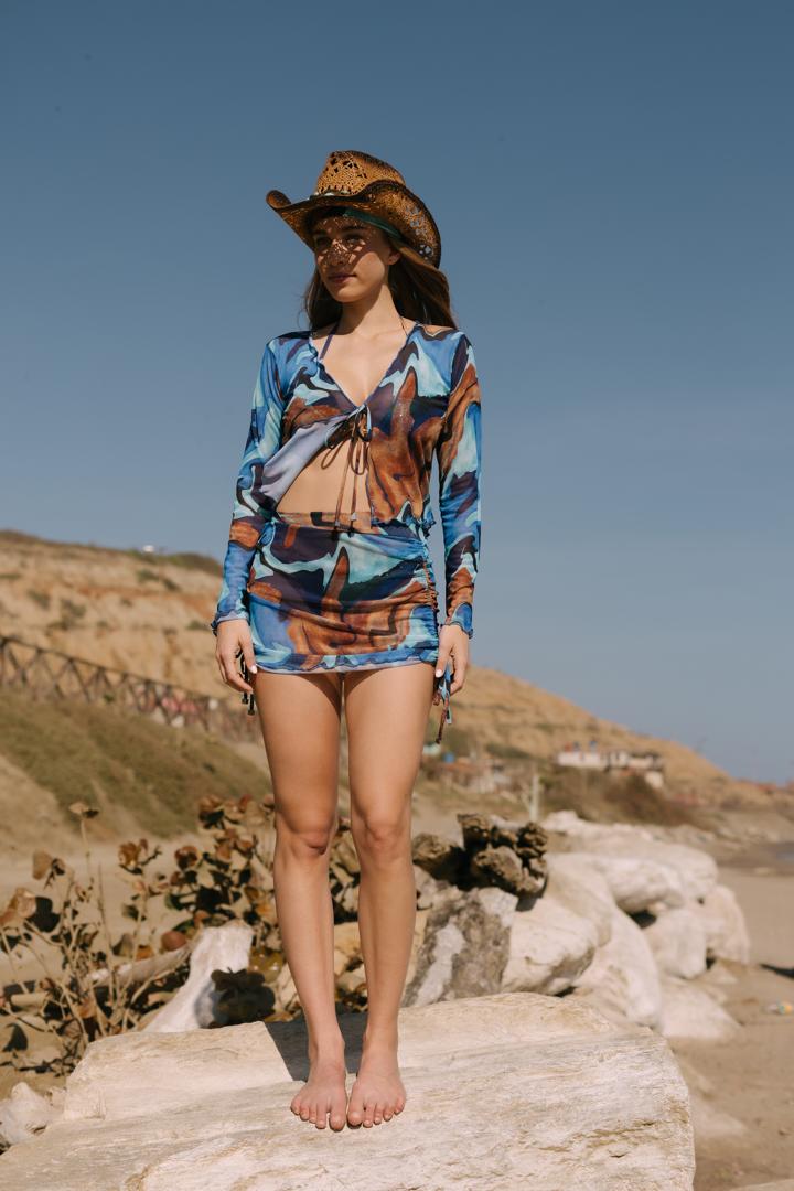 CONJUNTO ESTAMPADO ÍNDIGO